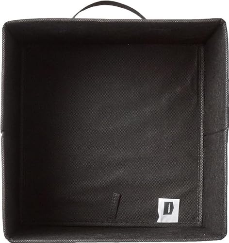 Amazon Basics Collapsible Fabric Storage Bins Organizer with Handles, Sturdy, Foldable, 10.5" x 10.5" x 11", Black, 6-Pack - My Kitchen Products