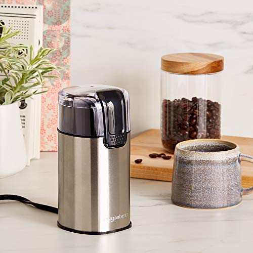 Amazon Basics Fast Electric Coffee Grinder for Home Use, Easy to Use Coffee Bean and Spice Grinder with Heavy-Duty Stainless Steel Grind Blades - My Kitchen Products