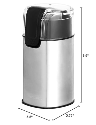 Amazon Basics Fast Electric Coffee Grinder for Home Use, Easy to Use Coffee Bean and Spice Grinder with Heavy-Duty Stainless Steel Grind Blades - My Kitchen Products
