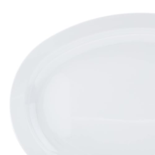 Amazon Basics Melamine Oval Serving Platter for Restaurants and Home, Dishwasher Safe, BPA Free, Break and Crack Resistant, Narrow Rim, 13" x 9.75", White, 6-Piece Set - My Kitchen Products