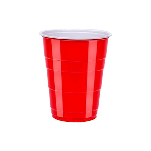 Amazon Basics Sturdy Disposable Plastic Party Cups for Cold Drinks, Red, 18oz, 50 Count, BPA-Free - My Kitchen Products