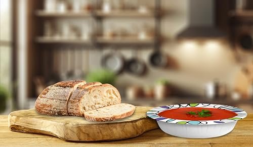 Amazon Basics Ultra Disposable Paper Bowls, 20 Oz, Microwave Safe, Soak Proof, Strong & Sturdy, White, 50 Count, Packaging May Vary - My Kitchen Products