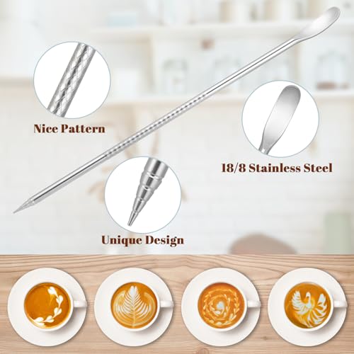 Amrules Milk Frothing Pitcher, 12oz Milk Frother Cup with Clear Scale, 304 Stainless Steel Cappuccino Espresso Machine Accessories for Barista Coffee Bar with Latte Art Pen, Silver - My Kitchen Products