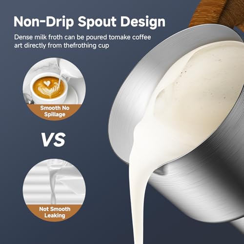 AMZCHEF 21 oz 8-in-1 Milk Frother, 550W Split Stainless Steel Automatic Steamer, Milk Warmer for Latte, Cappuccino, Hot Chocolate, Hot/Cold Froth, Heated Milk & Baby Food, Black - My Kitchen Products