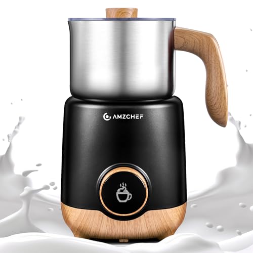 AMZCHEF 21 oz 8-in-1 Milk Frother, 550W Split Stainless Steel Automatic Steamer, Milk Warmer for Latte, Cappuccino, Hot Chocolate, Hot/Cold Froth, Heated Milk & Baby Food, Black - My Kitchen Products