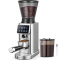 AMZCHEF Coffee Grinder, Coffee Bean Grinder for Home Use with Precise Grinding, LED Control Panel, Detachable Funnel Stand, Anti-static Design, 48 Grind Settings, Silver - My Kitchen Products