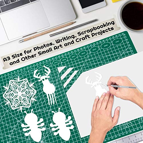 anezus Self Healing Sewing Mat, 12inch x 18inch Rotary Cutting Mat Double Sided 5-Ply Craft Cutting Board for Sewing Crafts Hobby Fabric Precision Scrapbooking Project - My Kitchen Products