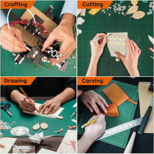 anezus Self Healing Sewing Mat, 12inch x 18inch Rotary Cutting Mat Double Sided 5-Ply Craft Cutting Board for Sewing Crafts Hobby Fabric Precision Scrapbooking Project - My Kitchen Products
