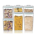 Ankou Airtight Food Storage Container Sets with Lids 6Pcs Pop Containers for Kitchen Pantry Organization BPA-Free Stackable Kitchen Storage Containers for Cereal Flour Sugar (0.5, 1.2, 1.8qt)*2 - My Kitchen Products