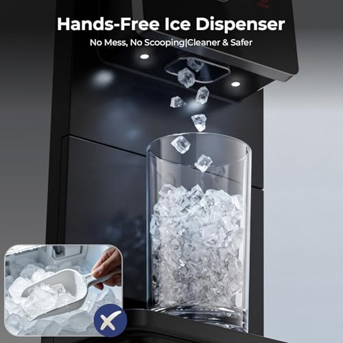 Antarctic Star Nugget Ice Maker Countertop, 33 Lbs/24H, Automatic Ice Dispenser, Self-Cleaning Portable Ice Machine, 1.8L Water Tank, Touch Screen & Auto Ice Drop, for Home/Office/Kitchen - My Kitchen Products