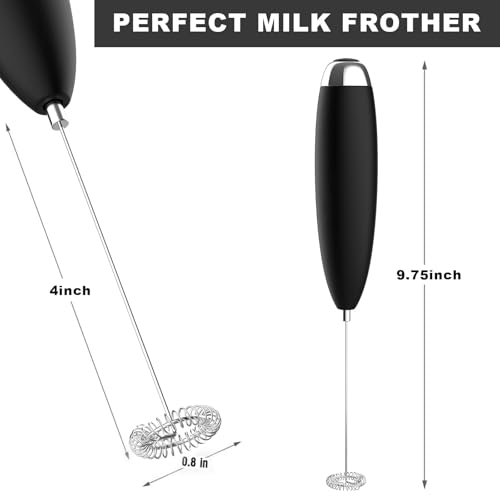 Anteday Electric Milk Frother Handheld, Quality Frother Wand for Coffee, Battery Operated (Not included) Drink Mixer Matcha Whisk, Functionality Foam Maker for Frappe Hot Chocolate, Cappuccino, Lattes - My Kitchen Products