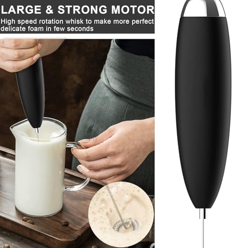 Anteday Electric Milk Frother Handheld, Quality Frother Wand for Coffee, Battery Operated (Not included) Drink Mixer Matcha Whisk, Functionality Foam Maker for Frappe Hot Chocolate, Cappuccino, Lattes - My Kitchen Products