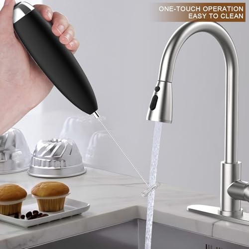 Anteday Electric Milk Frother Handheld, Quality Frother Wand for Coffee, Battery Operated (Not included) Drink Mixer Matcha Whisk, Functionality Foam Maker for Frappe Hot Chocolate, Cappuccino, Lattes - My Kitchen Products