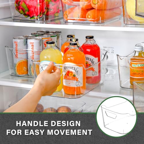 AntStep 12 Pack Clear Plastic Storage Bins, Pantry Organizers and Storage, Clear Pantry Organizer Bins, Plastic Containers with Handle for Kitchen,Freezer,Cabinet,Closet,Bathroom Under Sink Storage - My Kitchen Products