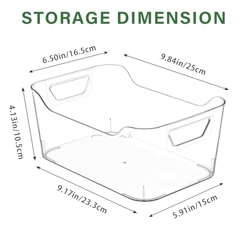 AntStep 12 Pack Clear Plastic Storage Bins, Pantry Organizers and Storage, Clear Pantry Organizer Bins, Plastic Containers with Handle for Kitchen,Freezer,Cabinet,Closet,Bathroom Under Sink Storage - My Kitchen Products