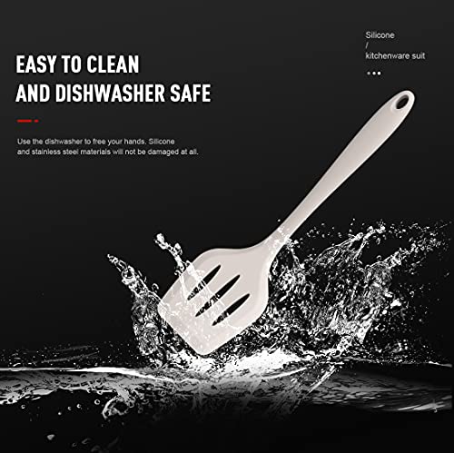 AOTHOD Silicone Cooking Utensils Set - 446°F Heat Resistant Kitchen Utensils,Turner Tongs,Spatula,Spoon,Brush,Whisk,Kitchen Utensil Gadgets Tools Set for Nonstick Cookware,Dishwasher Safe (BPA Free) - My Kitchen Products