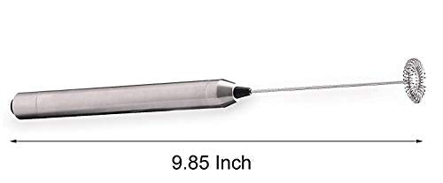 Aphse Milk Frother Handheld Electric Milk Foamer Portable Mini Mixer Machine Stainless Steel Touch Handheld Espresso Mixer Battery Operated Frother Coffee Stirrer Maker for Hot Chocolate Coffee - My Kitchen Products