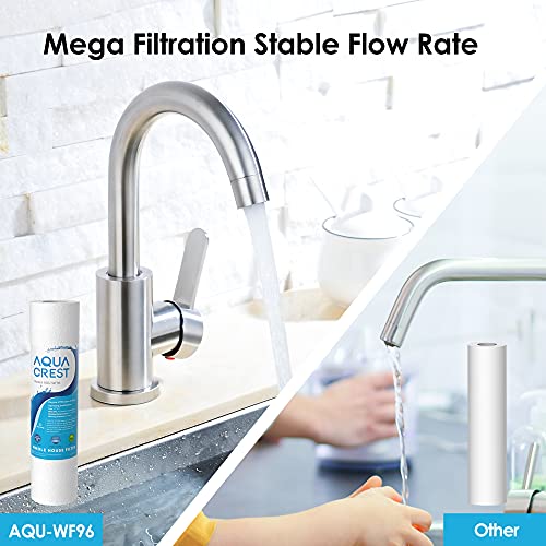 AQUA CREST AP110 Whole House Water Filter, Sediment Filter, 5 Micron, Replacement for 3M® Aqua-Pure AP110, Culligan® P5, APEC, GE FXUSC, Whirlpool®, Any 10" x 2.5" Home Water Filter, Pack of 6 - My Kitchen Products