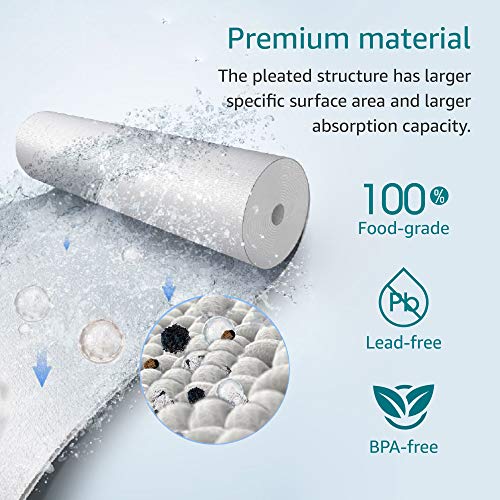 AQUA CREST AP110 Whole House Water Filter, Sediment Filter, 5 Micron, Replacement for 3M® Aqua-Pure AP110, Culligan® P5, APEC, GE FXUSC, Whirlpool®, Any 10" x 2.5" Home Water Filter, Pack of 6 - My Kitchen Products