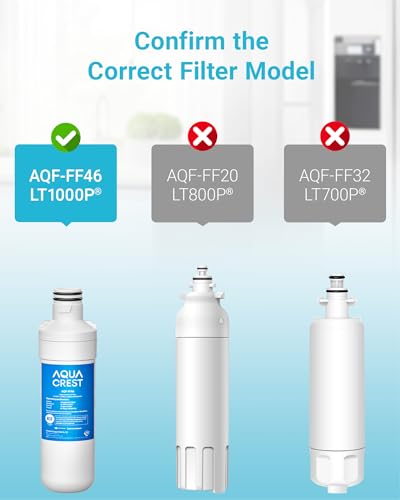 AQUA CREST LT1000PC ADQ747935 Replacement for LG® LT1000P®/PC/PCS ThinQ® Refrigerator Water Filter, LMXS28626S, LFXS26973S, MDJ64844601, ADQ74793501, ADQ74793502 and LT120F® Air Filter, 3 Combo - My Kitchen Products