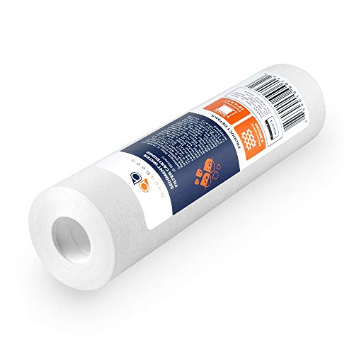 Aquaboon 5 Micron 10 x 2.5 Sediment Filter - Whole House Water Filter Replacement Compatible with Well Water Filters - P5, AP110, WHKF-GD05, 6 Pack - My Kitchen Products