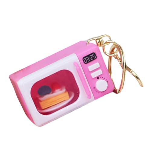 Argzm Simulation Microwave Keychain with LED Light and Sound, Lobster Clasp Pendant for Night Visibility and Interactive Play - My Kitchen Products