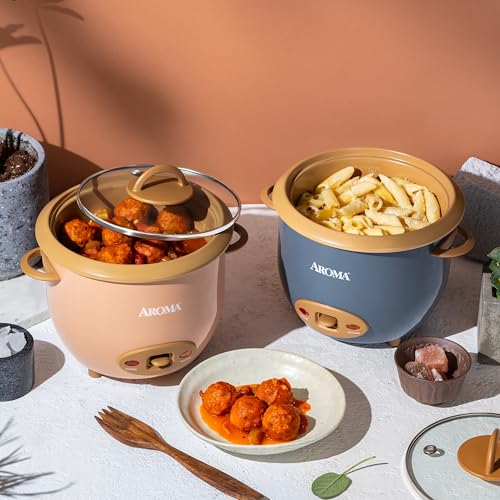 AROMA® 6-Cup (Cooked) One-Touch Pot Style Rice Cooker with CoreCoat™ PFAS-Free Nonstick Ceramic Surface (1.5 Quarts) - My Kitchen Products