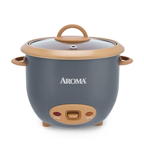 AROMA® 6-Cup (Cooked) One-Touch Pot Style Rice Cooker with CoreCoat™ PFAS-Free Nonstick Ceramic Surface (1.5 Quarts) - My Kitchen Products