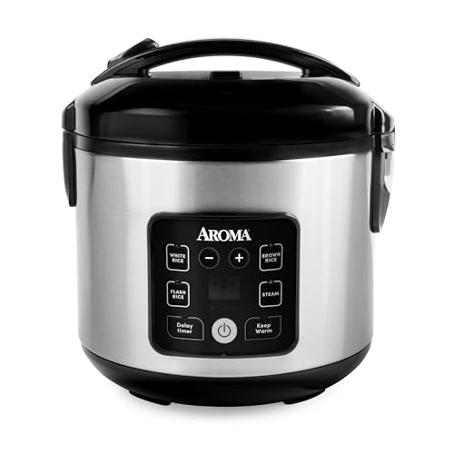AROMA® CoreCoat™ Digital Rice Cooker & Steamer for Brown Rice with Nonstick Ceramic Coating (8 Cups Cooked, 4 Cups Uncooked) - My Kitchen Products