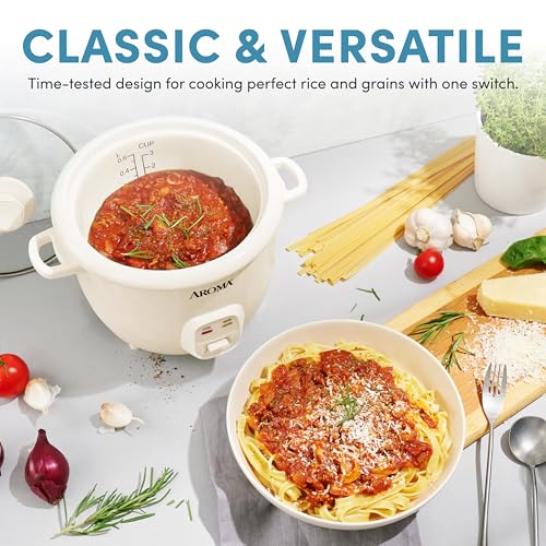 AROMA CoreCoat Pot-Style Rice Cooker with One-Touch Control and Non-Stick Ceramic Coating (6 Cups Cooked, 3 Cups Uncooked) - My Kitchen Products