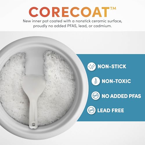 AROMA CoreCoat Pot-Style Rice Cooker with One-Touch Control and Non-Stick Ceramic Coating (6 Cups Cooked, 3 Cups Uncooked) - My Kitchen Products