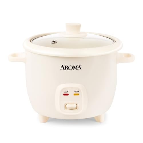 AROMA CoreCoat Pot-Style Rice Cooker with One-Touch Control and Non-Stick Ceramic Coating (6 Cups Cooked, 3 Cups Uncooked) - My Kitchen Products