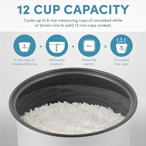 AROMA® Digital Rice Cooker, Multicooker, 6-Cup (Uncooked) / 12-Cup (Cooked), Steamer, Slow Cooker, Oatmeal Cooker, Grain Cooker, Auto Keep Warm, 3 Qt, Black, ARC-966BD - My Kitchen Products