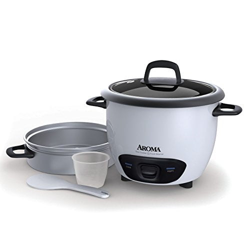 Aroma Housewares 14-Cup (Cooked) (7-Cup UNCOOKED) Pot Style Rice Cooker and Food Steamer (ARC-747-1NG),White - My Kitchen Products