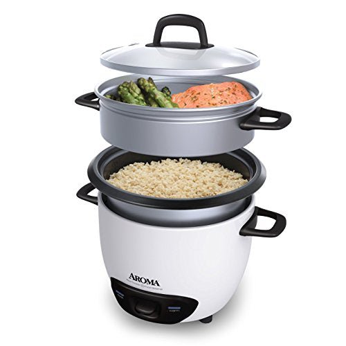 Aroma Housewares 14-Cup (Cooked) (7-Cup UNCOOKED) Pot Style Rice Cooker and Food Steamer (ARC-747-1NG),White - My Kitchen Products