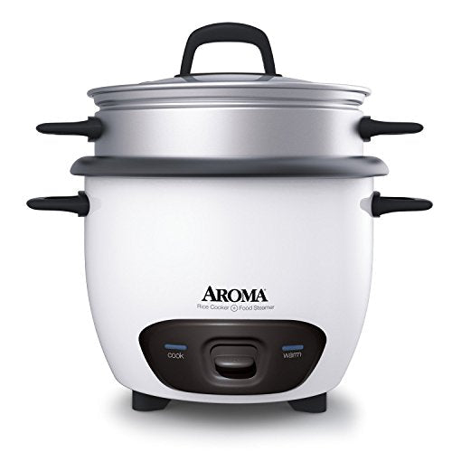 Aroma Housewares 14-Cup (Cooked) (7-Cup UNCOOKED) Pot Style Rice Cooker and Food Steamer (ARC-747-1NG),White - My Kitchen Products