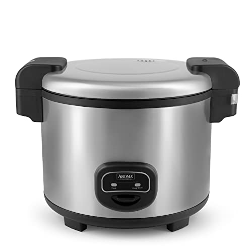 Aroma Housewares 60-Cup (Cooked) (30-Cup UNCOOKED) Commercial Rice Cooker, Stainless Steel Exterior (ARC-1130S), Silver - My Kitchen Products