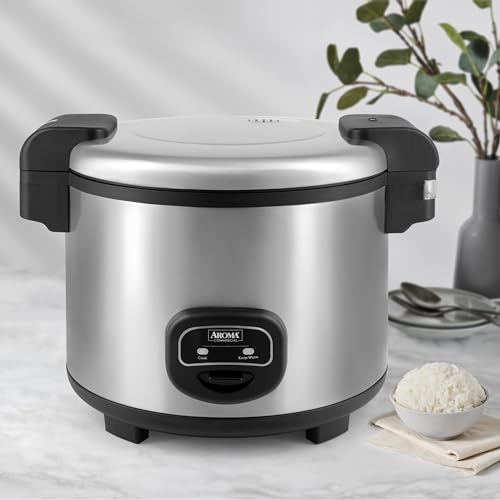 Aroma Housewares 60-Cup (Cooked) (30-Cup UNCOOKED) Commercial Rice Cooker, Stainless Steel Exterior (ARC-1130S), Silver - My Kitchen Products