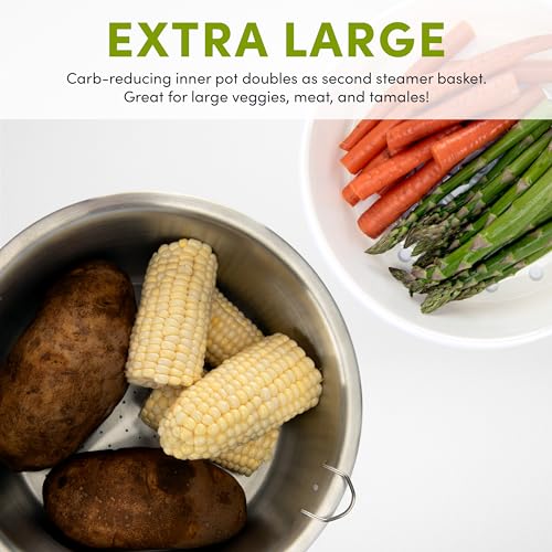 Aroma Housewares ARC-1120SBL SmartCarb Cool-Touch Stainless Steel Rice Multicooker Food Steamer, Slow Cooker with Non-Stick Inner Pot and Steam Tray, 20-Cup(cooked)/ 5Qt, Black - My Kitchen Products