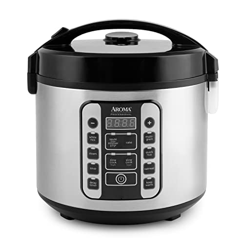 Aroma Housewares AROMA® Professional 20-Cup (Cooked) / 5Qt. Digital Rice Cooker, Steamer, and Slow Cooker Pot with 10 Smart Cooking Modes, Including Sauté-then-Simmer® - My Kitchen Products