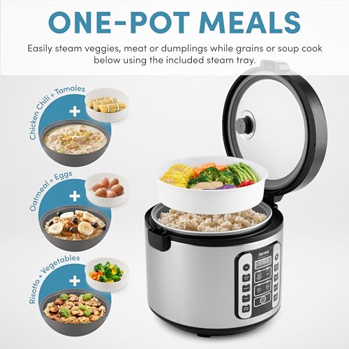 Aroma Housewares AROMA® Professional 20-Cup (Cooked) / 5Qt. Digital Rice Cooker, Steamer, and Slow Cooker Pot with 10 Smart Cooking Modes, Including Sauté-then-Simmer® - My Kitchen Products