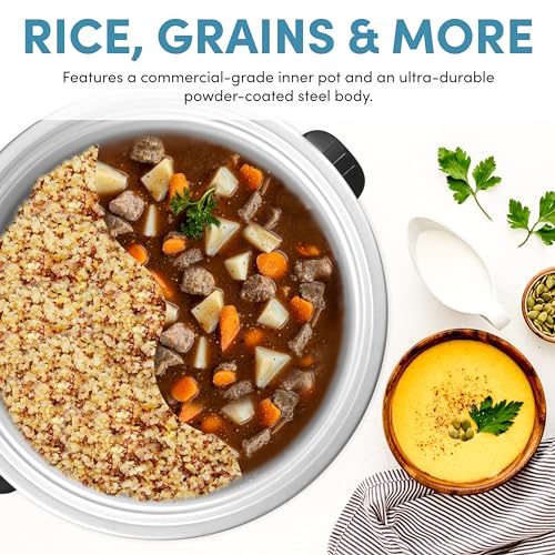 Aroma Housewares Commercial 60-Cup (Cooked) / 14Qt. Rice & Grain Cooker (ARC-1430E), White - My Kitchen Products