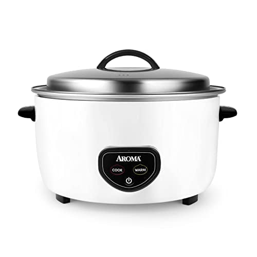 Aroma Housewares Commercial 60-Cup (Cooked) / 14Qt. Rice & Grain Cooker (ARC-1430E), White - My Kitchen Products
