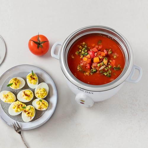 Aroma Housewares Select Stainless Rice Cooker & Warmer with Uncoated Inner Pot, 14-Cup(cooked) / 3Qt, ARC-757SG - My Kitchen Products