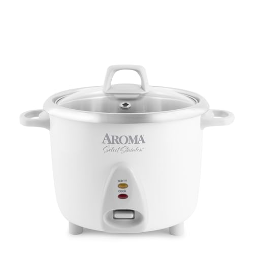 Aroma Housewares Select Stainless Rice Cooker & Warmer with Uncoated Inner Pot, 14-Cup(cooked) / 3Qt, ARC-757SG - My Kitchen Products