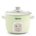 AROMA® Mini Rice Cooker, 2-Cup (Uncooked) / 4-Cup (Cooked), Grain Cooker, Soup Maker, Oatmeal Cooker, Auto Keep Warm, 1 Qt, Light Green - My Kitchen Products