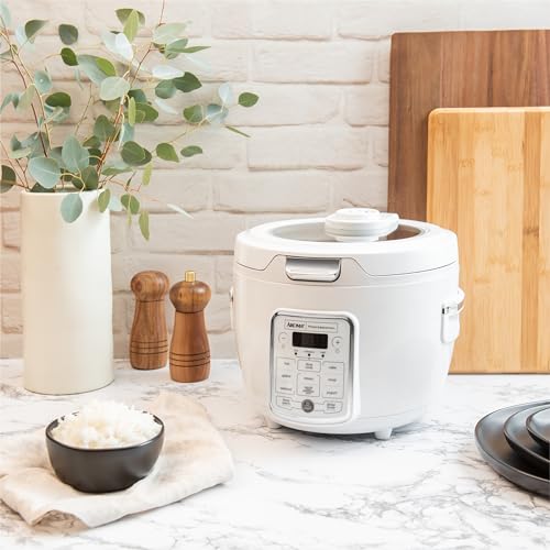 AROMA® Professional Digital Rice Cooker, 10-Cup (Uncooked) / 20-Cup (Cooked), Slow Cooker, Multicooker, Steamer, Oatmeal Cooker, Auto Keep Warm, Sauté-then-Simmer®, 4 Qt, White, ARC-1230W - My Kitchen Products