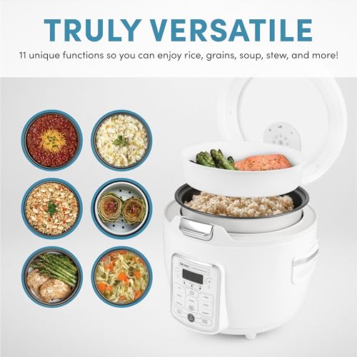 AROMA® Professional Digital Rice Cooker, 10-Cup (Uncooked) / 20-Cup (Cooked), Slow Cooker, Multicooker, Steamer, Oatmeal Cooker, Auto Keep Warm, Sauté-then-Simmer®, 4 Qt, White, ARC-1230W - My Kitchen Products