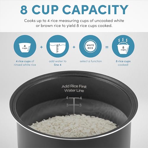 AROMA Professional Digital Rice Cooker, Multicooker, 4-Cup (Uncooked) / 8-Cup (Cooked), Steamer, Slow Cooker, Grain Cooker, 2Qt, Stainless Steel Exterior, ARC-994SG - My Kitchen Products