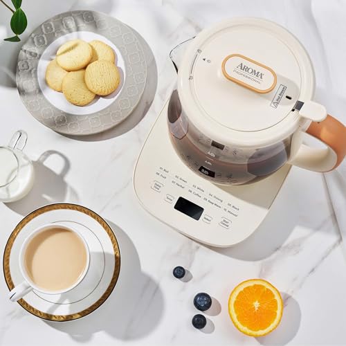AROMA® Professional Infusion Glass Electric Tea Kettle with Temperature Control and 10 Preset Modes (6 Cups, 1.5 Liters) - My Kitchen Products